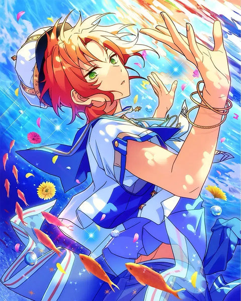 [Goods] Ensemble Stars Tsukinaga Leo Blue Filament Visual Towel Transfer Poster