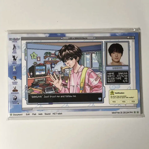 Unopened NCT Wish Asia Tour Login Photo Set Sakuya Photocard Postcard