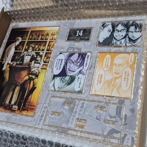 Attack on Titan Anime Acrylic Diorama Stand Hange Levi Erwin Squad Leaders