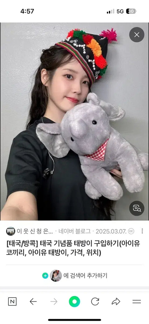 IU Taebang doll hat, Thailand hat