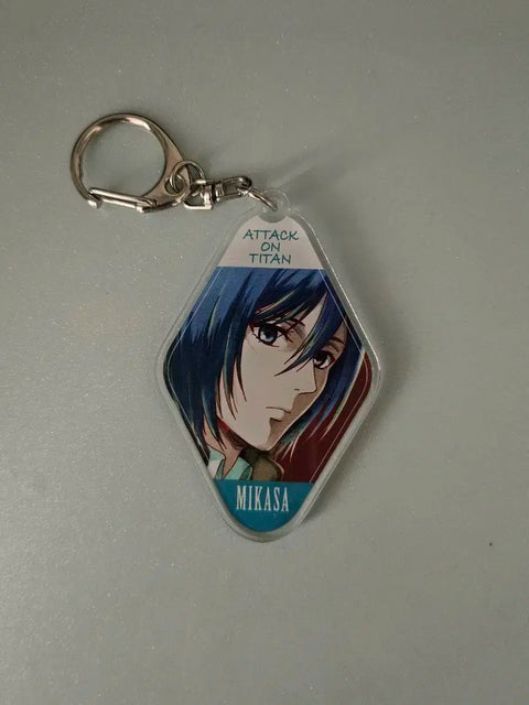 Attack on Titan Keychain Can Badge Bundle Mikasa Levi Eren