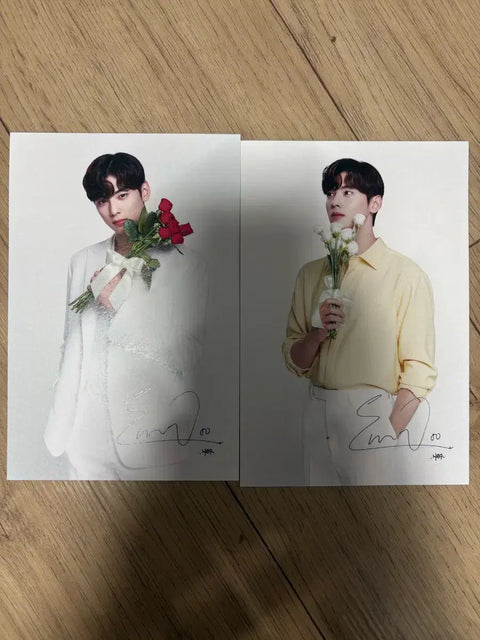 Astro Cha Eun-woo Samhwa fansign winner postcard