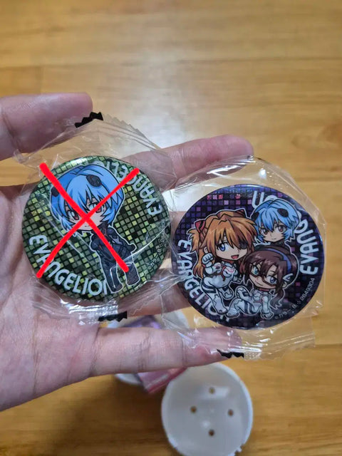 Evangelion Asuka Rei Mari Can Badge Gacha