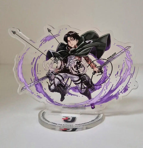 Rare Attack on Titan Levi Thiết bị điều khiển thẳng đứng Chân đế Acrylic