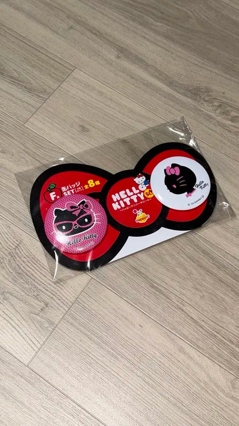 Sanrio Hello Kitty 50th Anniversary Ichiban Kuji Can Badge Black Kitty