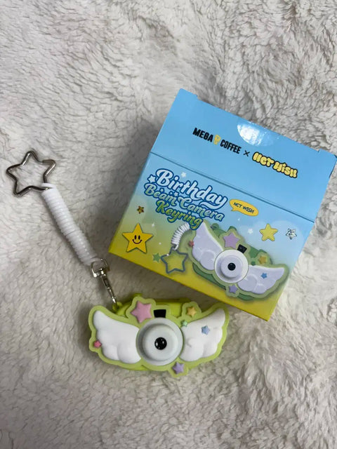 Selling NCT Wish Mega Coffee Birthday Beam Camera Keyring.
