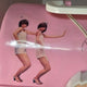 Vintage Retro Pink Lady Japanese Female Duo Plastic Storage Box 70s-80s