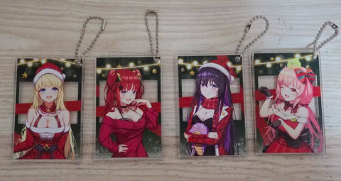 Esther Holiday Party Square Keychain