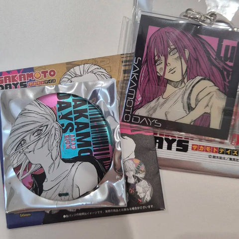 Sakadei Sakamoto Days Akao Rion Can Badge Lu Double-Sided Keychain