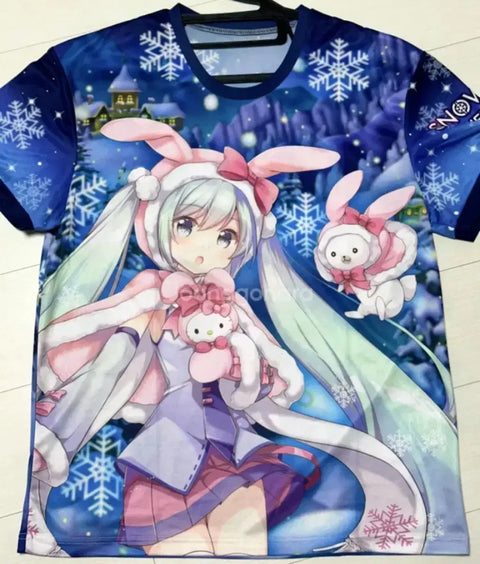 Áo thun in hình Hatsune Miku kết hợp cùng Yuki Miku Hello Kitty