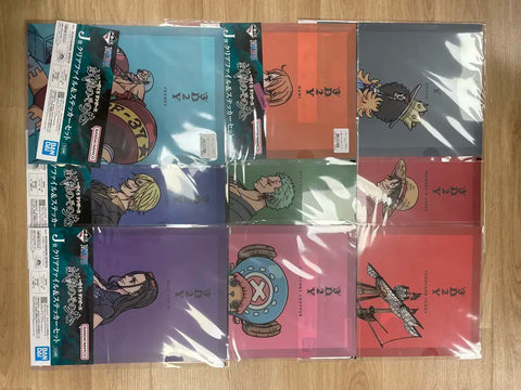 Gói 9 loại tệp trong suốt One Piece Trials J Prize
