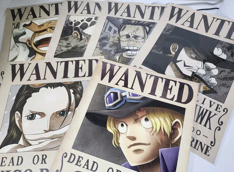Bộ áp phích truy nã One Piece khổ A3