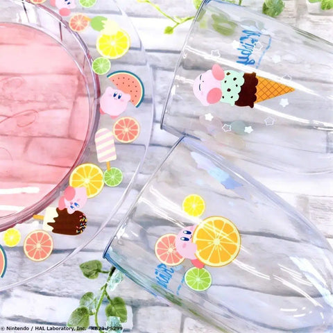Kirby's Dream Land Clear Plate Cup Dish Set Official Tableware Goods