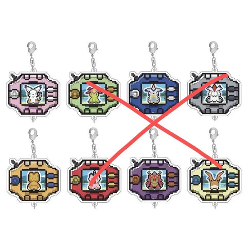 Móc chìa khóa Acrylic loại Digimon Adventure Digivice Agumon Gatomon