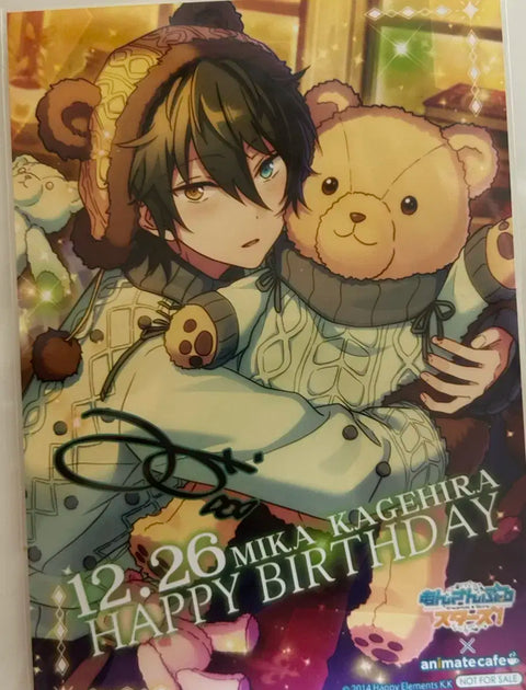 Ensemble Stars Kagehira Mika Bưu thiếp sinh nhật Gấu bông Bromide Chuyển bán