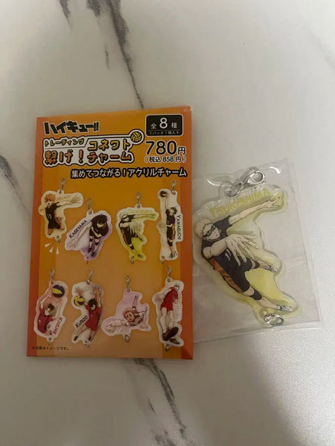 Haikyu Tsukishima Kei Acrylic Mejirushi Keyring Unopened