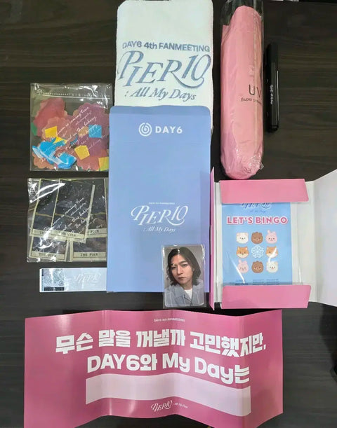 DAY6 fan meeting lợi ích ô khăn giấy confetti bingo khẩu hiệu photocard 막막