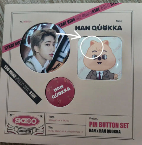 Stray Kids Han Quokka Han Jisung Badge