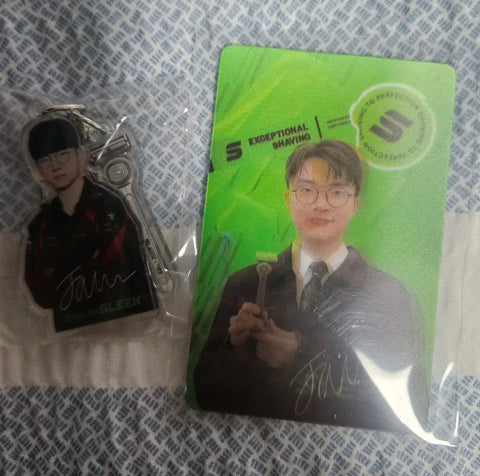 T1 Homeground Sleek Faker Lenticular Photocard, Keychain Transfer