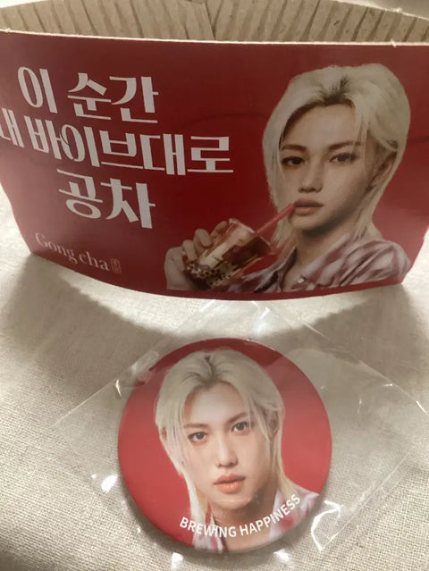 Felix Gong Cha Badge Cup Holder Set