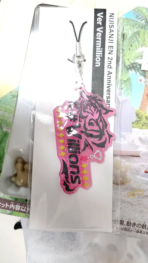 Nijisanji EN Ver Vermillion Ver Fan Dây đeo cao su Móc khóa chưa mở