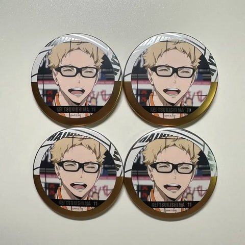 Haikyu!! 2025 Joint Practice Tsukishima Can Badge 4 Piece Set