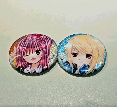 Shugo Chara! Can Badge Pin Button Amu Rui Bundle