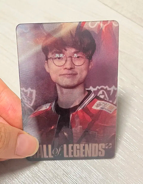 T1, T1 League of Legends, LCK, Faker, Faker, thumbs up Hyuk, hologram photocard