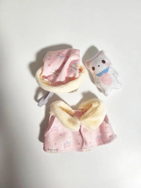 10cm doll clothes, pajamas, pink, no attribute, 10cm doll