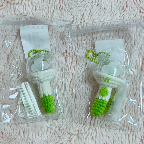 Móc khóa móc khóa bằng gỗ siêu nhỏ hình gậy phát sáng vô cực