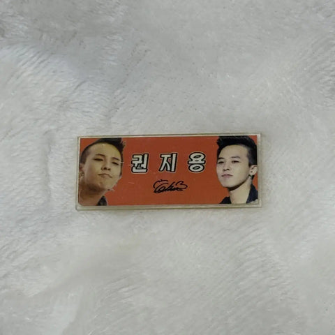 Big Bang G-Dragon Kwon Ji-yong name tag
