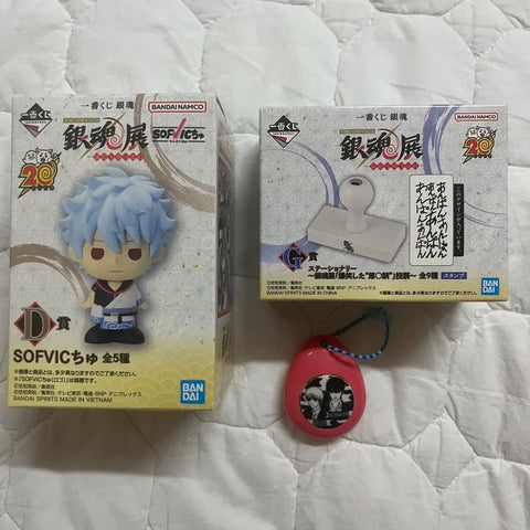 Gintama Ichiban Kuji D Prize Hijikata + G Prize Stamp + Okita & Hijikata Voice Gacha