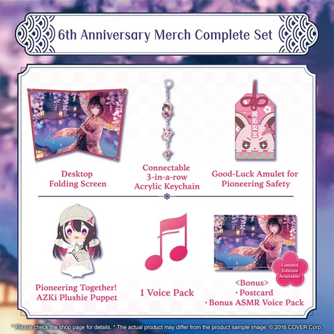 AZKI 6th Anniversary Merchandise Limited Quantity Sale.