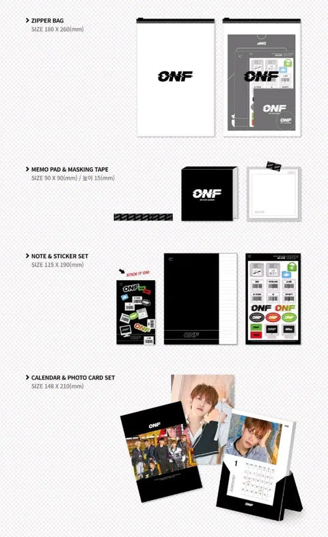 ONF Go Live Season's Greetings Stationery Set