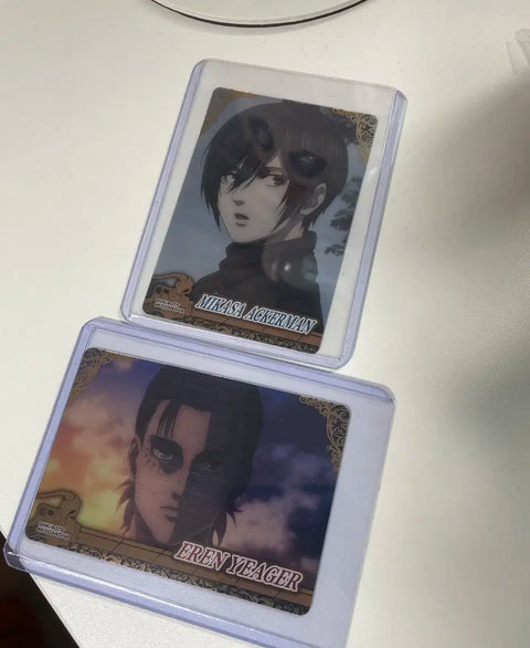 Attack on Titan Eren Mikasa Collector's Card