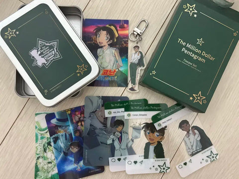 Detective Conan Heiji Hattori Popcorn Set Keychain + Aimee/Kazuha Lenticular