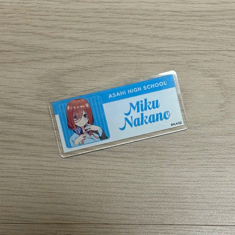 Thẻ tên Acrylic Nakano Miku của Quintessential Quintuplets