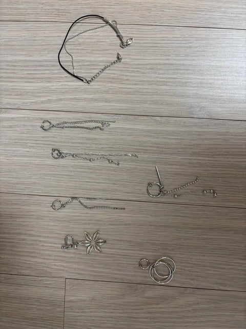 BTS Son Min-soo (following BTS members' style) earrings, bracelet, all together