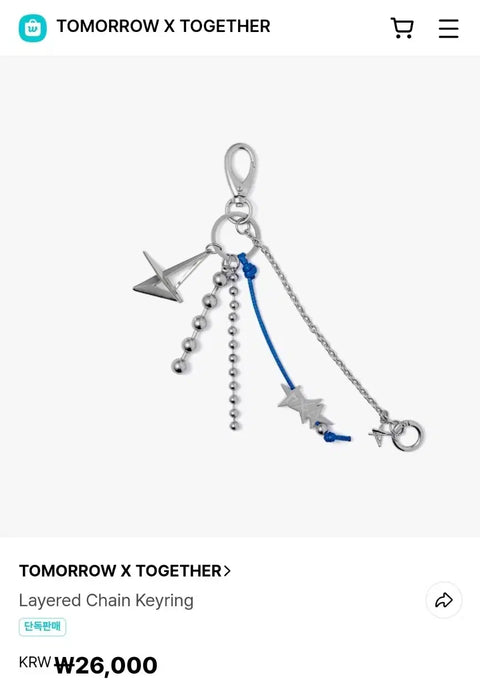 TXT Together Pop-up Layered Keychain