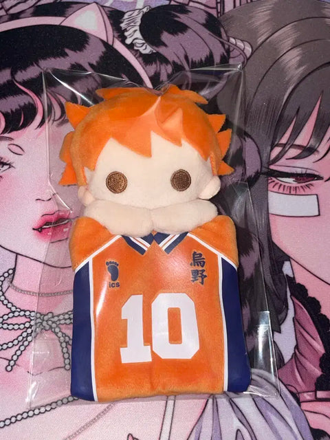 Haikyu!! Mini Mascot Plush Pouch Keychain Hinata