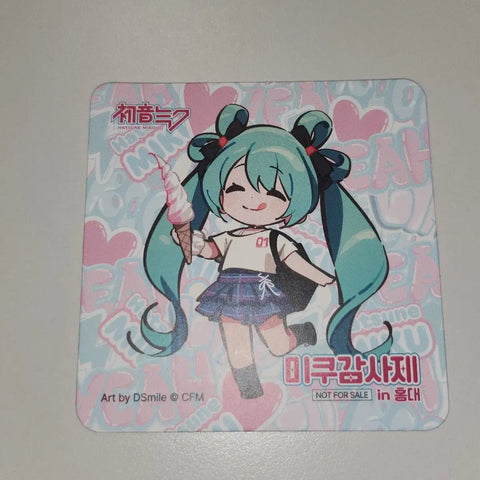 Tấm lót ly Lễ Tạ ơn Hatsune Miku + Nhãn dán