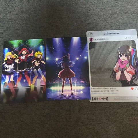 My favorite idol's pop-up postcard and manga特典 (manga tokuten - bonus items/gifts).