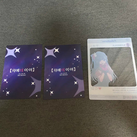 My favorite idol's pop-up postcard and manga特典 (manga tokuten - bonus items/gifts).