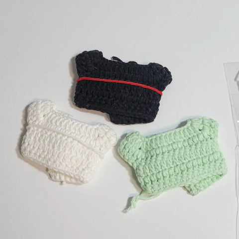 10cm doll clothes - Knitted Hanbok Dopo 3-piece set