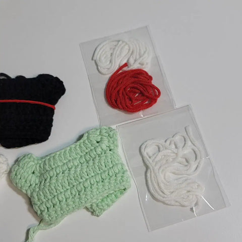 10cm doll clothes - Knitted Hanbok Dopo 3-piece set