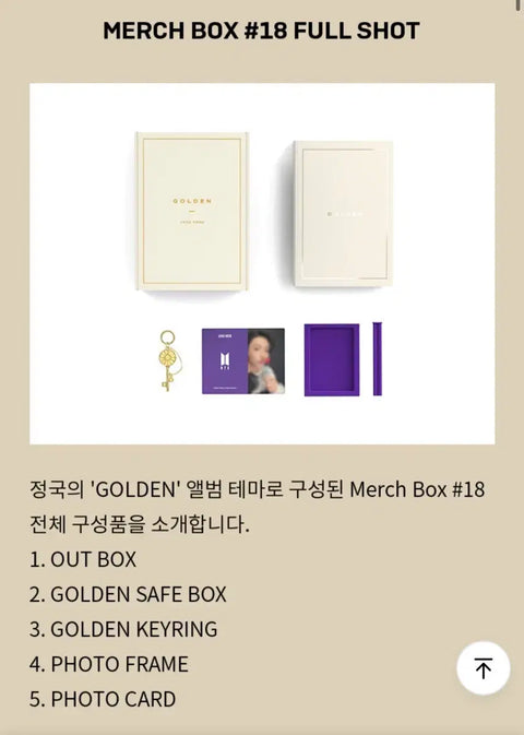BTS Merch Box 18 Jungkook Jk