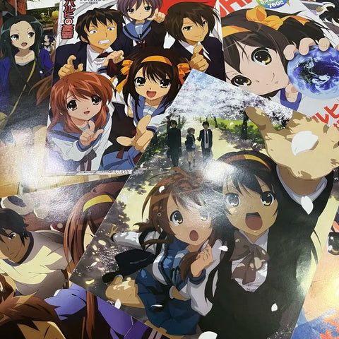 The Melancholy of Haruhi Suzumiya Disappearance A4 Poster 5 Sheets | Room Decoration Wall Decoration Japan Anime