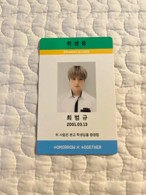 Thẻ ảnh TXT Beomgyu phiên bản Magic Hour Day ID học sinh