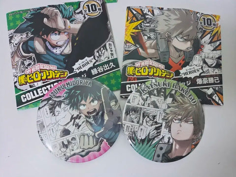 My Hero Academia Collection Can Badge, Midoriya, Bakugo, Batch