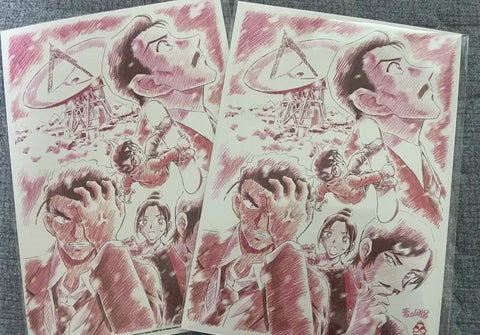 Detective Conan: The One-Eyed Argyranthemum Special Bonus Original Drawing Visual Board A5